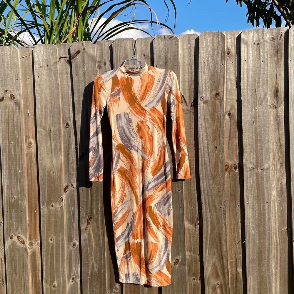 Fashion Nova Abstract Midi Dress